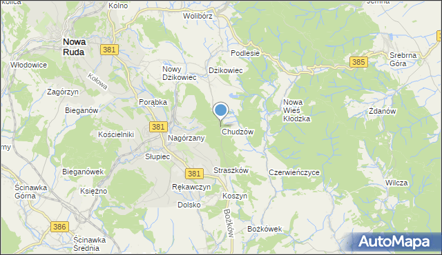 mapa Chudzów, Chudzów na mapie Targeo